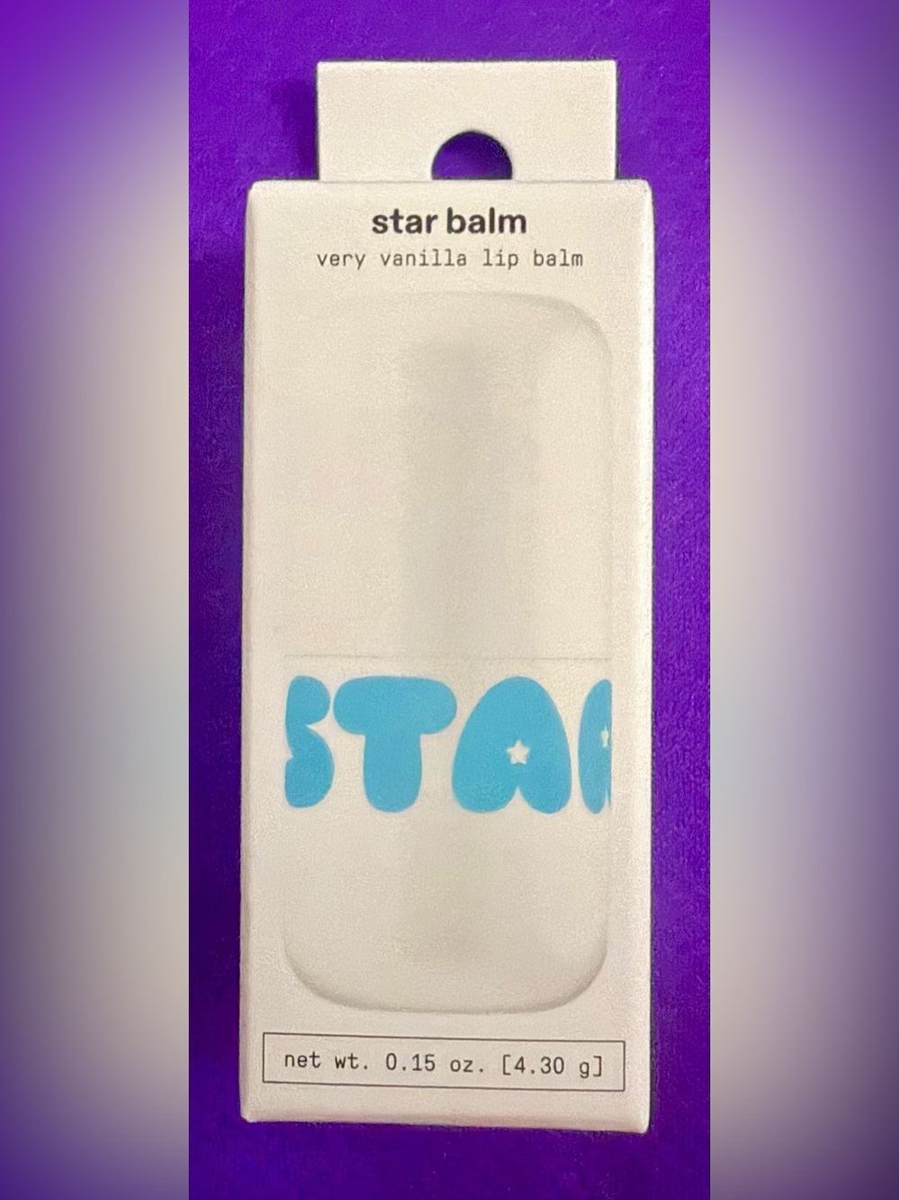 star balm Very Vanilla Lip Balm — White with Blue Logo